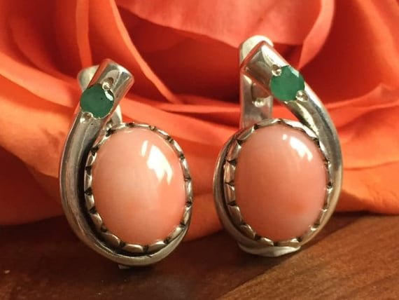 Etsy coral earrings sale