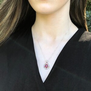 Emerald Pendant, Natural Emerald, Natural Coral, Coral Pendant, Pink Coral, May Birthstone, Angel Skin Coral, Vintage Pendant, Victorian image 2