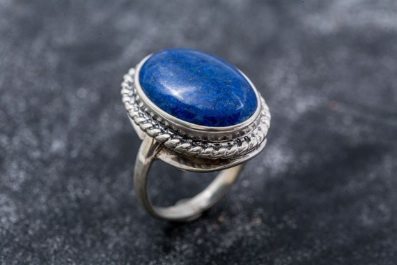 Amazon.com: Natural Blue Lapis Lazuli 925 Solid Sterling Silver Men's Ring  Size 7, 8, 9, 10, 12, 13 : Handmade Products