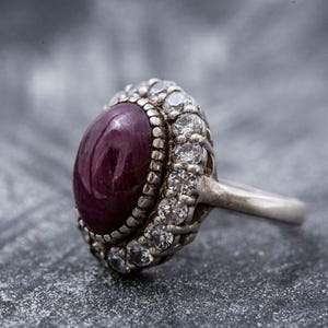 Victorian Ruby Ring, Ruby Ring, Natural Ruby, July Birthstone, Unique Ring, Solid Silver Ring, Statement Ring, July Ring, Red Ring, Ruby image 9