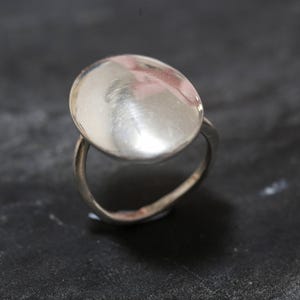 Ovaler Silberring, massiver Silberring, Statement Ring, Einzigartiger Silberring, Ellipsenring, Interessanter Ring, Sterling Silberring, Silberring