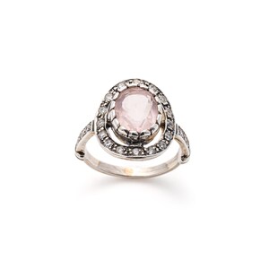 Rose Quartz Ring, Vintage Ring, Love Ring, Antique Ring, Pink Ring, Solid Silver Ring, Vintage Rings, Pure Silver, Diamond Shape, Pink Stone image 8