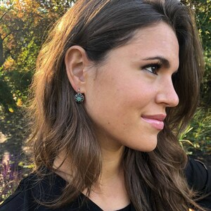 Ruby Earrings, Natural Ruby Earrings, Vintage Earrings, Antique Earrings, Natural Ruby, Vintage Ruby Earrings, July Birthstone, Pure Silver image 10