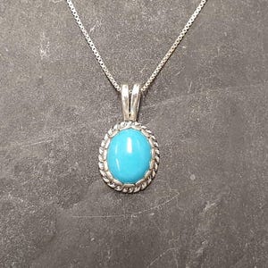Colgante de turquesa, turquesa natural, colgante de diciembre, colgante victoriano, colgante vintage, La Bella Durmiente, colgante azul, colgante de plata imagen 8