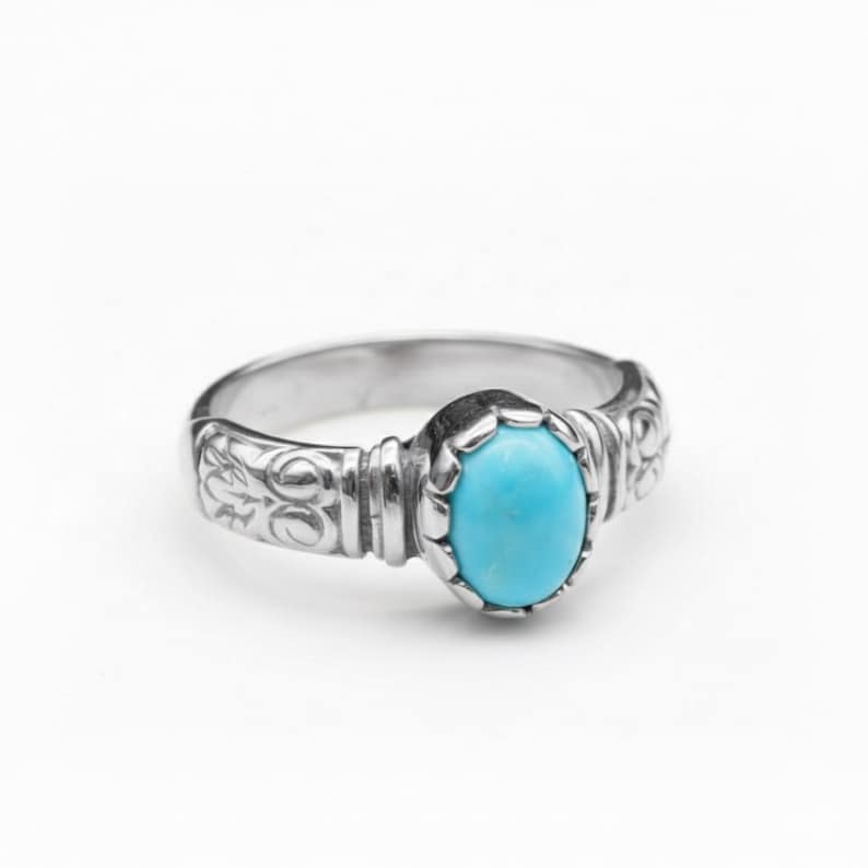 Turquoise Ring, Real Turquoise, Sleeping Beauty Turquoise, Arizona Turquoise, Natural Turquoise, Pure Silver, Solid Silver Ring, Vintage