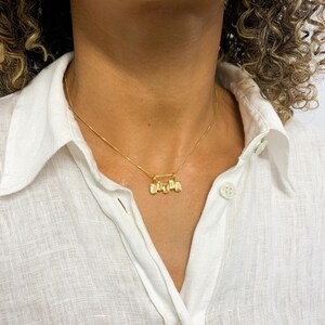Citrine Pendant, Baguette Pendant, Natural Citrine, Emerald Cut Necklace, November Birthstone, Dainty Yellow Pendant, Solid Silver Pendant image 7