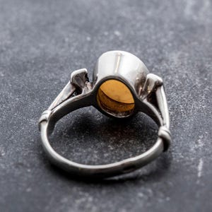 Opal Ring, Natural Opal, Vintage Rings, Fire Opal Ring, October Birthstone, Genuine Opal, White Ring, Promise Ring, Sterling Silver Ring image 10