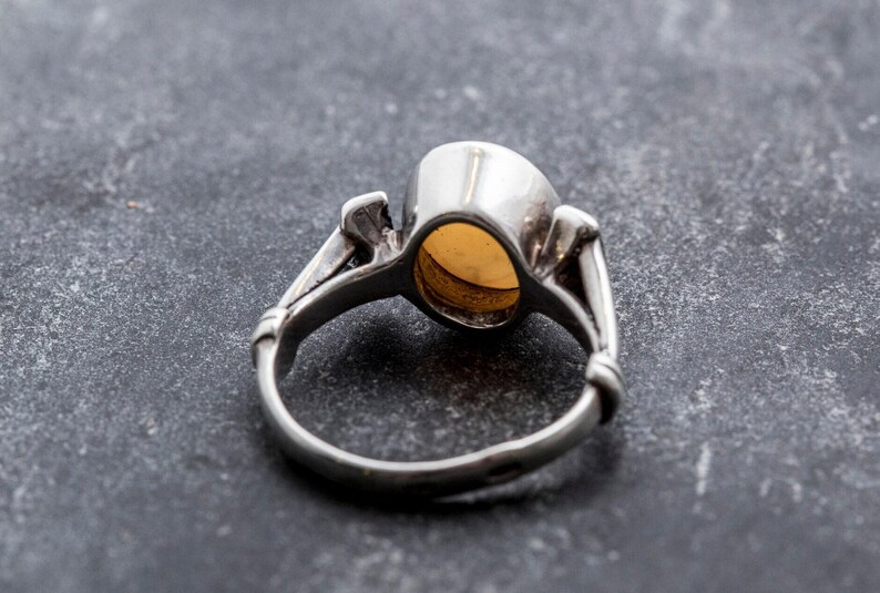 Opal Ring, Natural Opal, Vintage Rings, Fire Opal Ring, October Birthstone, Genuine Opal, White Ring, Promise Ring, Sterling Silver Ring image 10