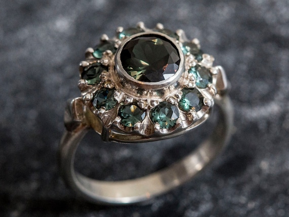 Buy AG'S Eshika Green Stone Gold Plated Kundan Ring online