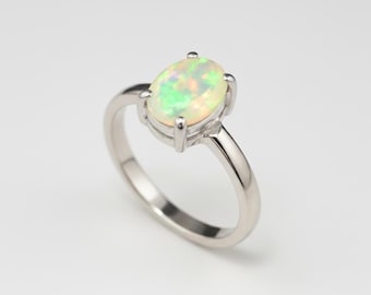 Ethiopian Opal Ring, Opal Ring, Natural Opal, October Birthstone, Promise Ring, Fire Opal Ring, Opal Vintage Ring, October Ring, Silver Ring