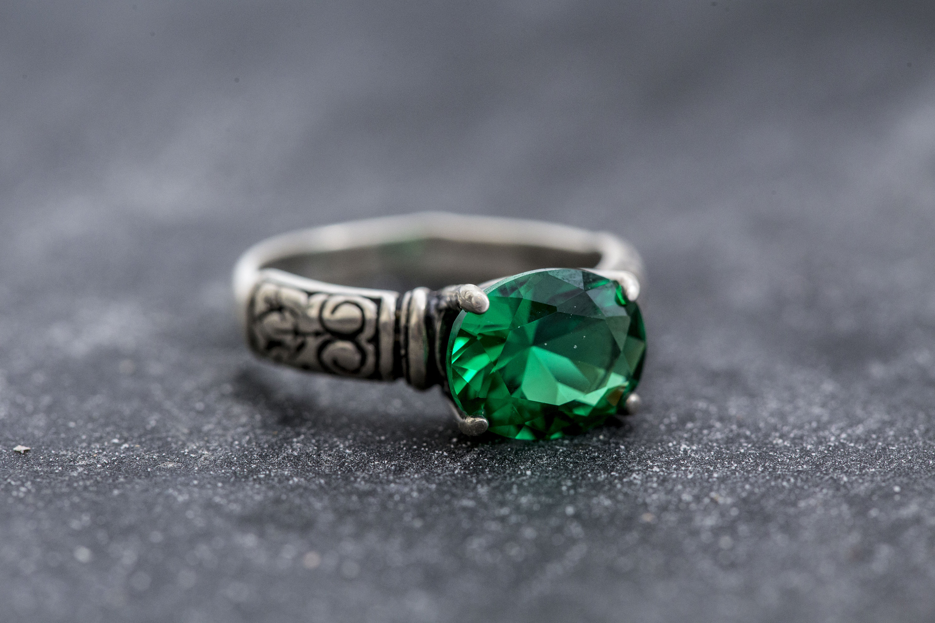 Emerald Ring Vintage Emerald Ring Emerald Green Ring Etsy UK