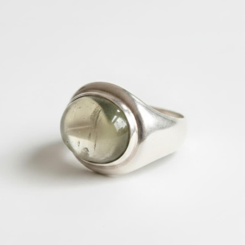 Lemon Quartz Ring, Lemon Quartz, Natural Stone, Yellow Stone Ring, Large Stone Ring, Solid Silver Ring, Pure Silver