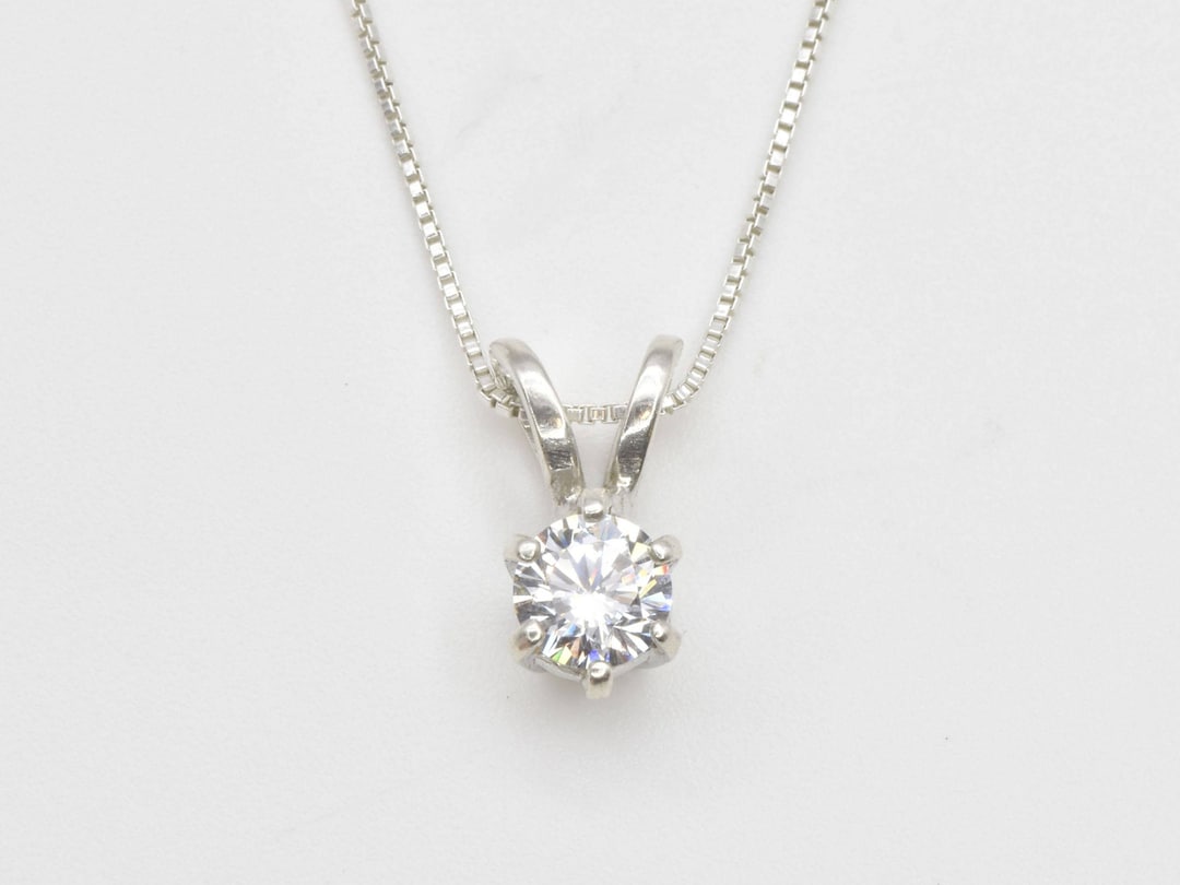 Necklace Solitaire Diamant Tiffany Pendentif Diamant Pendentif