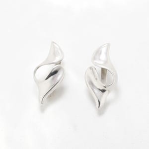 Large Silver Earrings, Asymmetric Earrings, Statement Earrings, Unique Earrings, Artistic Earrings, Heavy Studs, 925 Silver Earrings