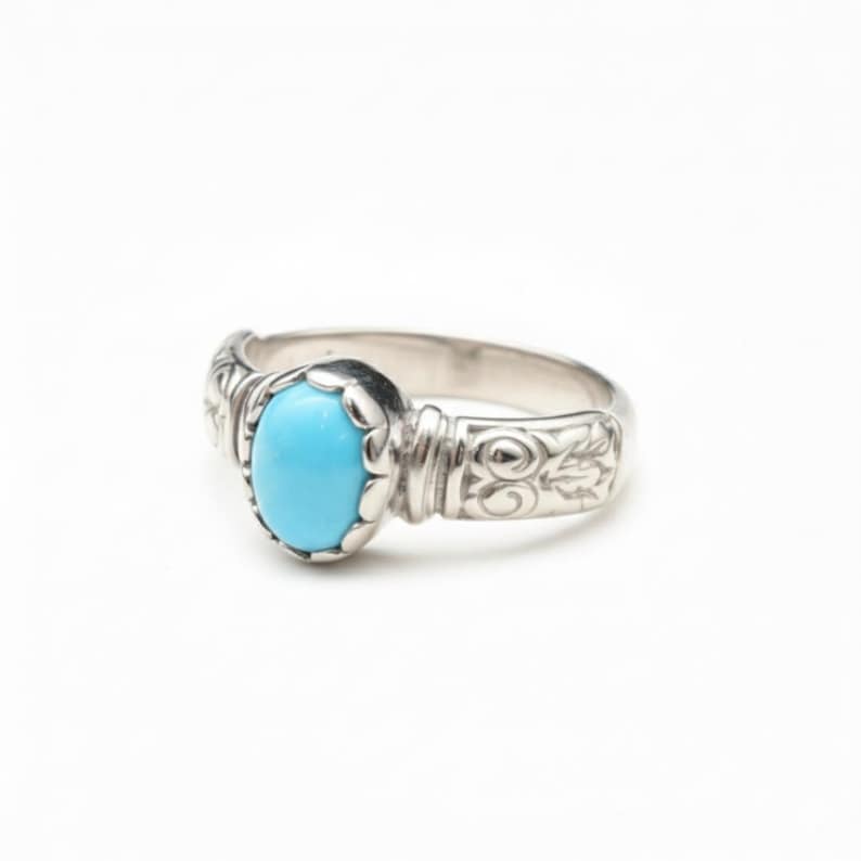 Turquoise Ring, Real Turquoise, Sleeping Beauty Turquoise, Arizona Turquoise, Natural Turquoise, Pure Silver, Solid Silver Ring, Vintage