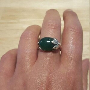 Blattring, Naturkorallenring, Horizontaler Ring, Geburtssteinring für März, Rosa Korallenring, Engelskoralle, Vintage-Ringe, Ring aus massivem Silber Bild 2
