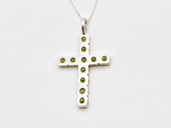 August birthstone cross best sale necklace