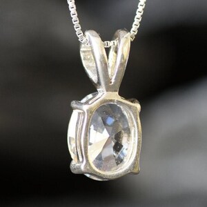 Diamond Necklace, Delicate Pendant, CZ Diamond Pendant, Sterling Silver Diamond Necklace, Bridesmaid Necklace, Solitaire Lab Diamond Charm image 10