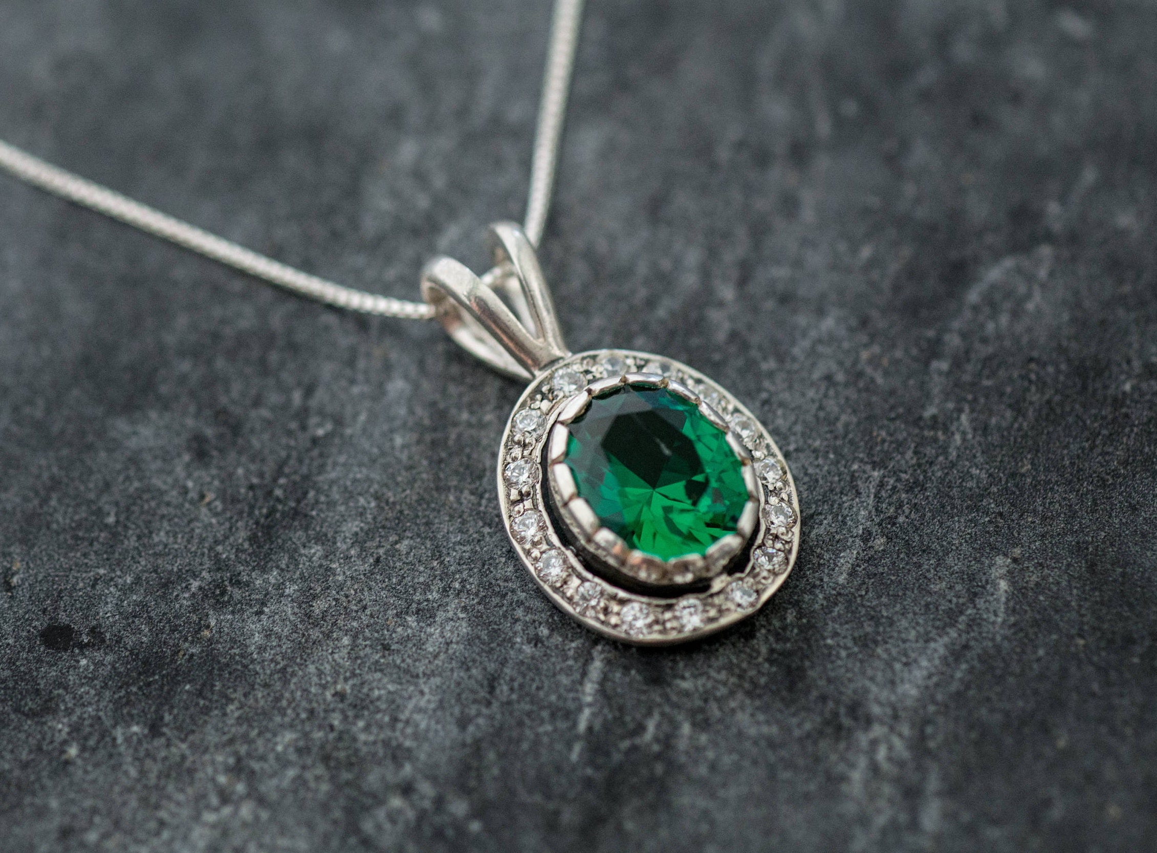 Emerald Pendant Antique Pendant Vintage Pendant Antique Etsy