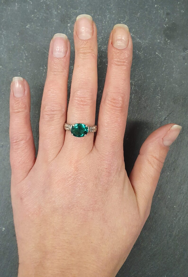 Emerald Ring Vintage Emerald Ring Emerald Green Ring Etsy Australia
