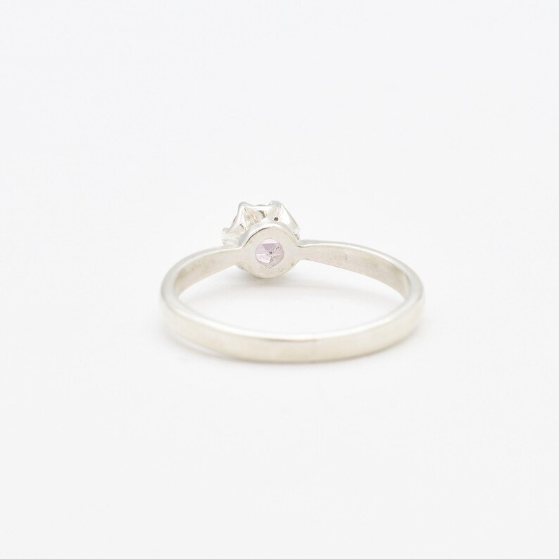 Unique Stone Ring, Morganite Ring, Created Morganite, Pink Promise Ring, Pink Vintage Ring, 925 Silver Ring, Pink Morganite Ring, Morganite image 10