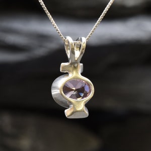 Morganite Pendant, Created Morganite, Pink Oval Necklace, Antique Pendant, Valentine Gift for Her, Gift for Wife, Pink Pendant, Solid Silver image 7