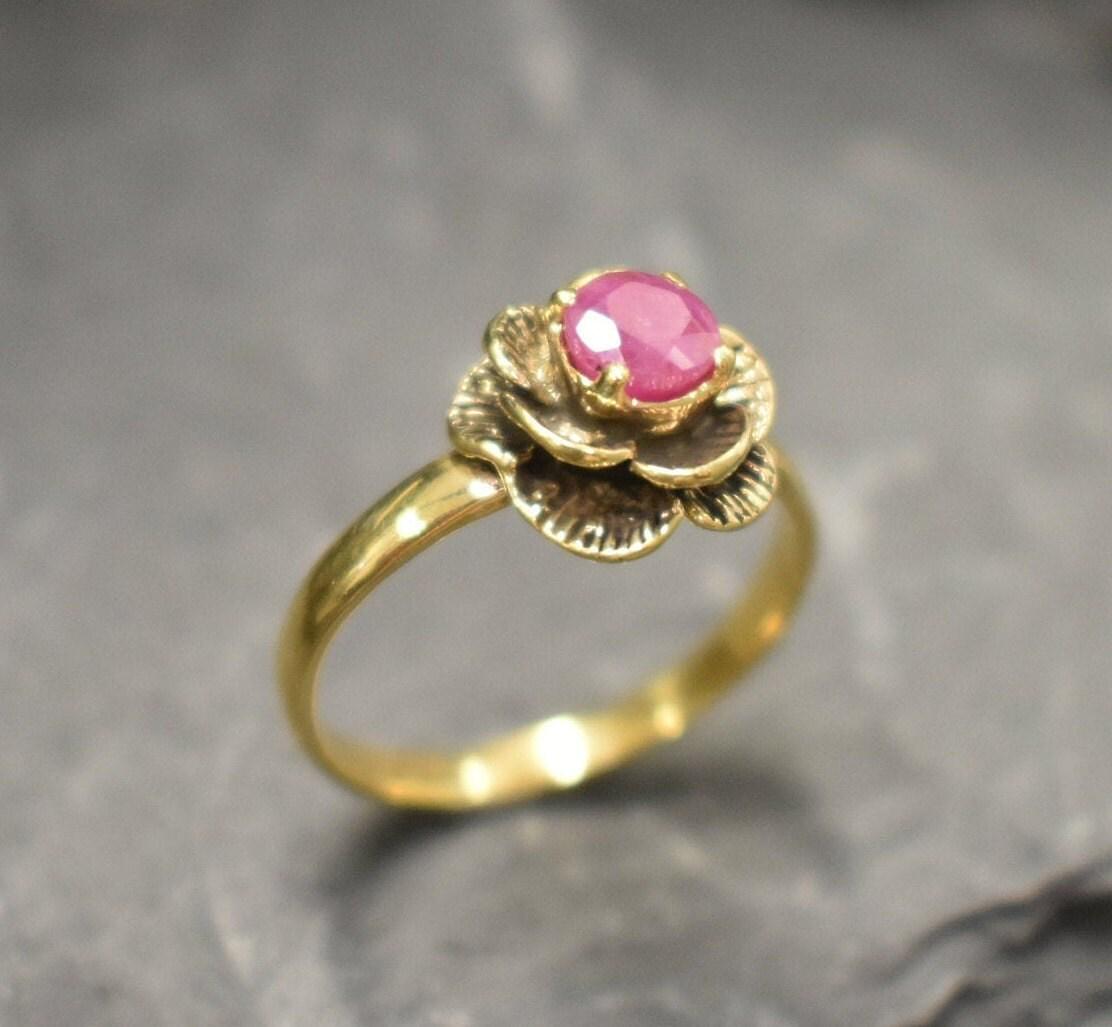 gold ruby ring stackable gold ring july ring natural... Ruby Ring, Gold Ruby Ring, Natural Ruby Ring, July Birthstone, Gold ...