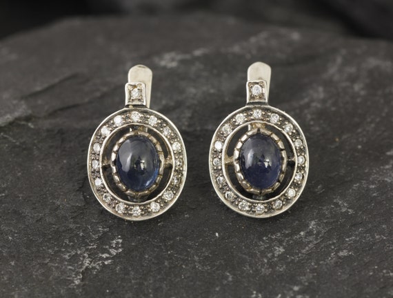 vintage sapphire earrings vintage sapphire earrings