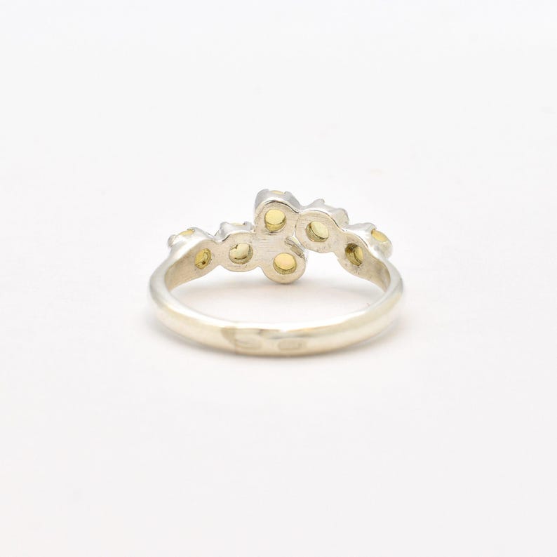 Anillo de ópalo de fuego, ópalo natural, banda de ópalo, ópalo etíope, ópalo auténtico, banda de ópalo vintage, piedra de nacimiento de octubre, anillo de plata maciza, ópalo de fuego imagen 10