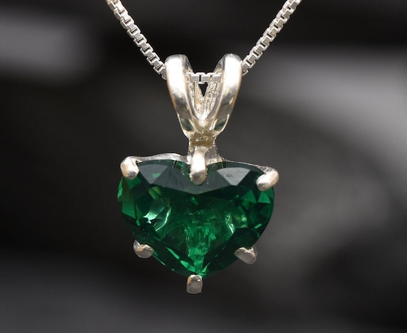 Emerald heart best sale pendant