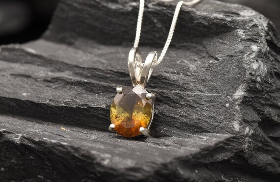 Yellow Tourmaline Necklace Natural 
