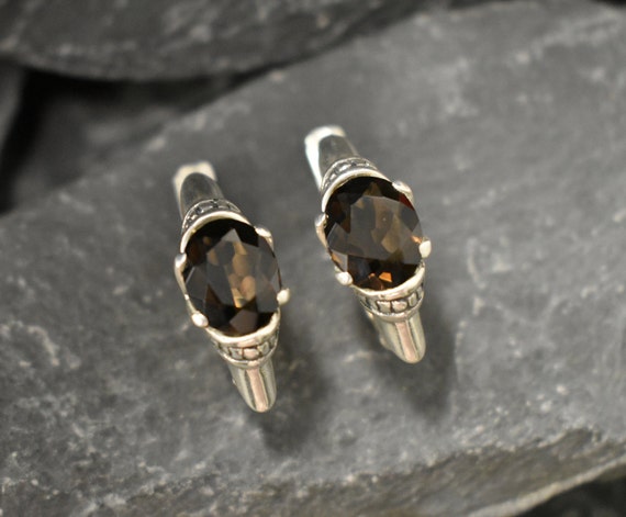 Smoky topaz deals earrings