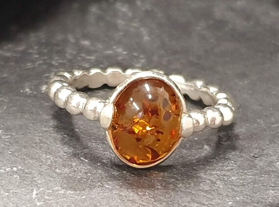 Bague en ambre ambre naturel bague en ambre jaune pierre de naissance taureau bague ovale en argent bagues en ambre vintage pierre precieuse jaune bague en argent massif Etsy France