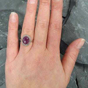 Natural Ruby Ring, Ruby Ring, 3 Carat Ruby, July Birthstone, Vintage Silver Ring, July Ring, Vintage Rings, Real Ruby, Red Ruby, Ruby image 7