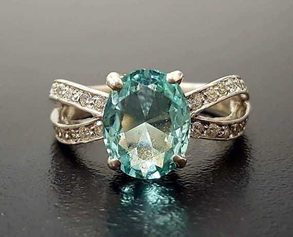 Anillo aguamarina grande new arrivals