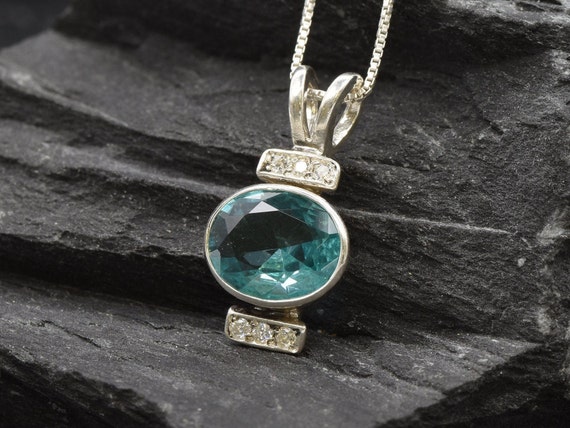 Etsy aquamarine necklace hot sale