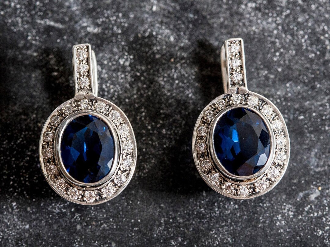 Inilbran Boho Zaffiro Orecchini Di Cristallo Zaffiro Blu Orecchini A Goccia Zaffiro Vintage Orecchini Di Pietra Preziosa Zaffiro Cristallo Geometrico Orecchini Di Zaffiro Per Donne E Ragazzev