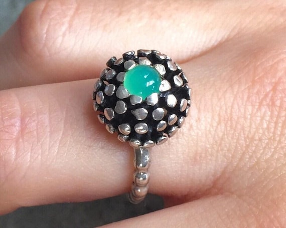 Chrysoprase Ring, Natural Chrysoprase, Australian Chrysoprase