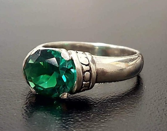 Anello con smeraldo Anello antico Anello vintage Anello con