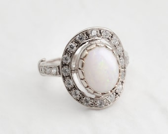 Opal Ring, Natural Opal Ring, Australian Opal, Natural Opal, Vintage Opal, Vintage Rings, Antique Opal, Solid Silver Ring, Antique Rings