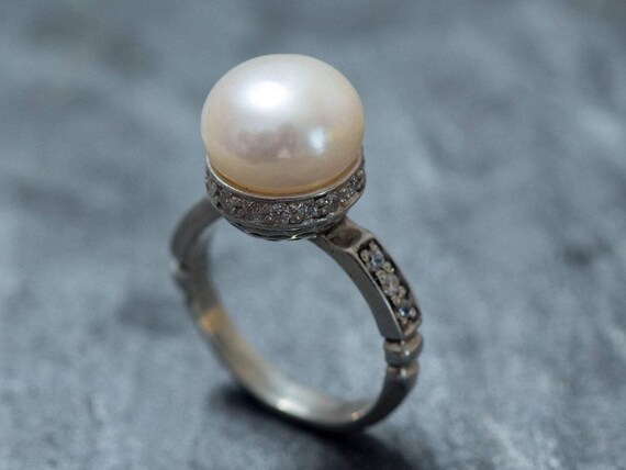 Bague perle blanche hotsell