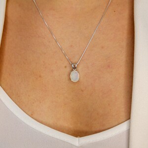 Diamond Necklace, Delicate Pendant, CZ Diamond Pendant, Sterling Silver Diamond Necklace, Bridesmaid Necklace, Solitaire Lab Diamond Charm image 8