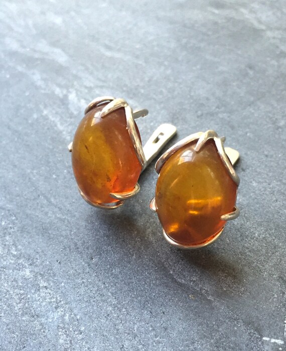 antique amber earrings