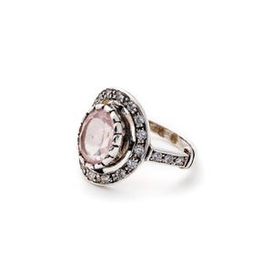 Rose Quartz Ring, Vintage Ring, Love Ring, Antique Ring, Pink Ring, Solid Silver Ring, Vintage Rings, Pure Silver, Diamond Shape, Pink Stone image 3