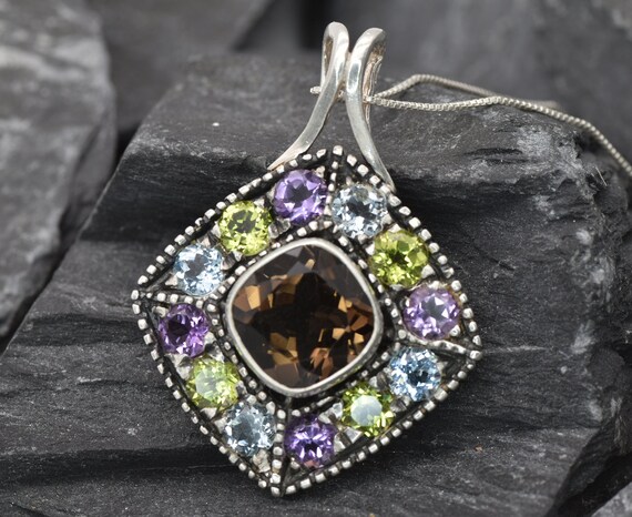 Topaz Pendant, Birthstone Pendant, Genuine Topaz, Vintage Pendent, February Birthstone, August Birthstone, December Birthstone