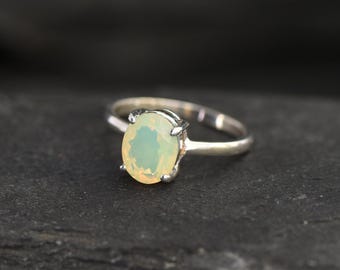 Pierścionek z opalem ognistym, pierścionek z naturalnym opalem, opal etiopski, pierścionek z opalem, kamień urodzinowy października, pierścionek z opalem vintage, pierścionek zaręczynowy, pierścionek ze srebra próby 925