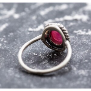 Natural Ruby Ring, Ruby Ring, 3 Carat Ruby, July Birthstone, Vintage Silver Ring, July Ring, Vintage Rings, Real Ruby, Red Ruby, Ruby image 10