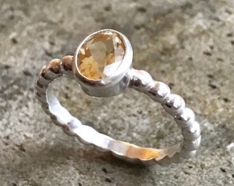 Citrine Ring, Natural Citrine, Citrine Promise Ring, November Birthstone, November Ring, Promise Ring, Solid Silver, 925 Sterling Silver