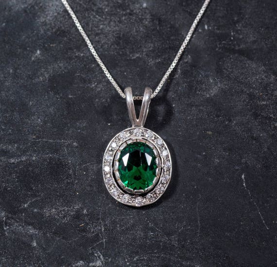 Emerald Pendant Antique Pendant Vintage Pendant Antique Emerald
