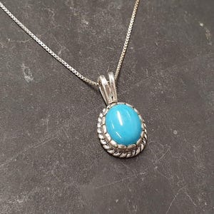 Colgante de turquesa, turquesa natural, colgante de diciembre, colgante victoriano, colgante vintage, La Bella Durmiente, colgante azul, colgante de plata imagen 11